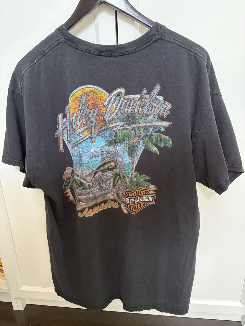 Harley-Davidson Men's Black Graphic Tee - Jamaica Design